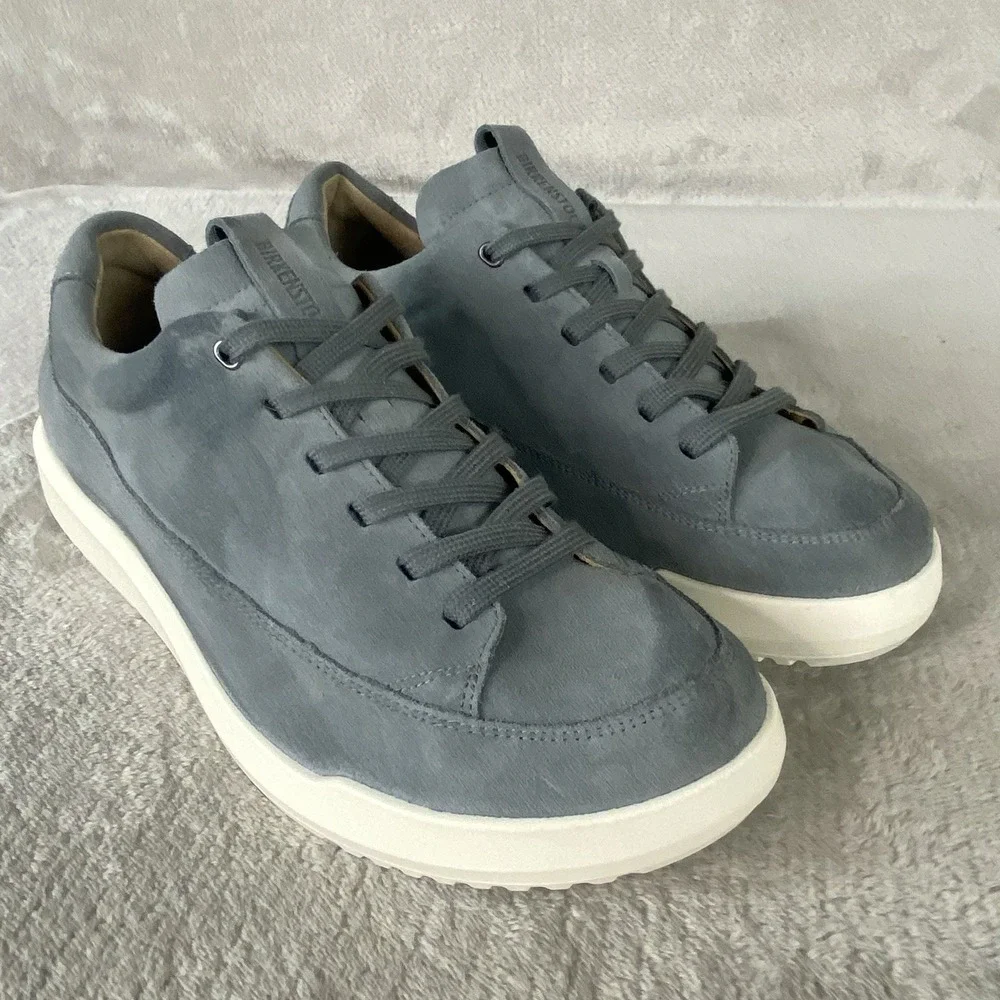 Birkenstock Melbourne Mens Shoes Sneaker US 44 EU 11 Basalt Gray Suede Cork NEW